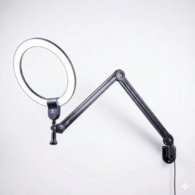Aura On Arm LED Ring Lamp 4500 Lux Daylight Light with Flexible ...