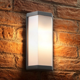 Auraglow 5w Futuristic Outdoor Wall Light - COLEBY - Warm White
