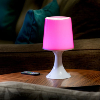 Auraglow Colour Changing LED Table Lamp with Remote Control MILLIE