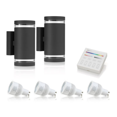 Auraglow Double Up & Down Wide Pillar Wall Light - ASTRA - Colour ...
