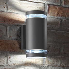 Auraglow Double Up & Down Wide Pillar Wall Light - ASTRA - Cool White
