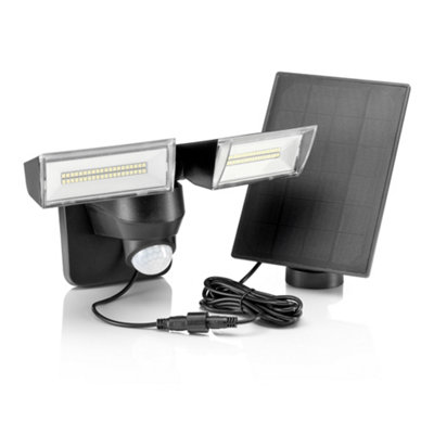 Auraglow IP65 Twin 6W Solar PIR Flood Light - HELIOS