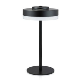 Auraglow Kensington Rechargeable Outdoor Table Lamp - Black