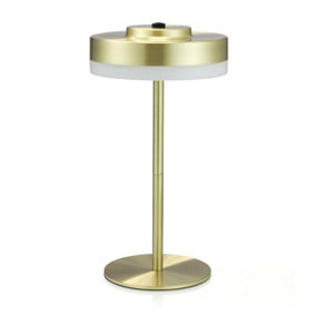 Auraglow Kensington Rechargeable Outdoor Table Lamp - Brass