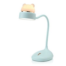 Auraglow Kids Flexible Teddy Bear Night Light Bedside LED Lamp - Blue