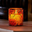Auraglow Mosaic Glass LED Flameless Flickering Candle