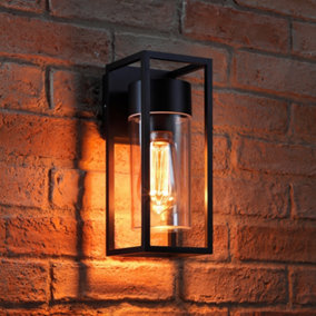 Auraglow Outdoor 2 Way E27 Up or Down Wall Light - ASPEN - With AG547 MYSA ST64 Bulb