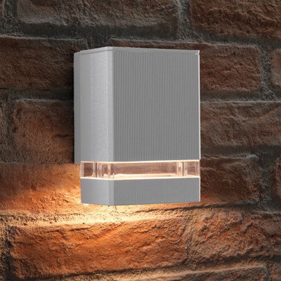 Auraglow Up & Down Wandleuchte Schwarz - Doppelseitige LED-Außenleuchte, Kaltweiß, Wasserdicht