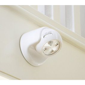 Auraglow PIR Motion Sensor Cordless LED Security Light - White