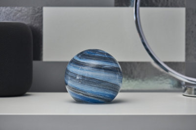 Auraglow Planet Cordless LED Glass Table Lamp NEPTUNE