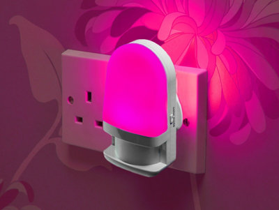 Auraglow Plug In Colour Changing LED Night Light Daylight sensor DIY at  BQ