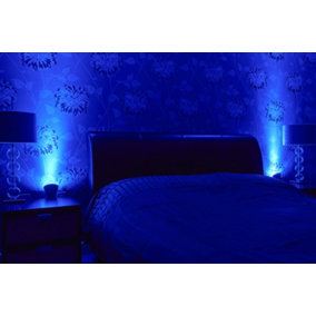 Auraglow Plugin GU10 Spotlight Uplighter Light - Blue Narrow Beam
