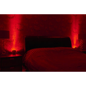 Auraglow Plugin GU10 Spotlight Uplighter Light - Red Narrow Beam