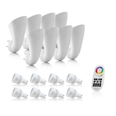 Auraglow Plugin GU10 Spotlight Uplighter Wall Wash Light Plug Socket ...