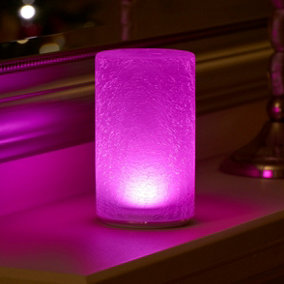 Auraglow Rechargeable Cordless Colour Changing LED Table Lamp - Crackle