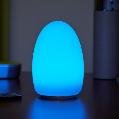 Auraglow Rechargeable Cordless Colour Changing LED Table Lamp - EGG