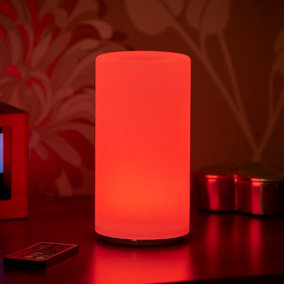 Auraglow Rechargeable Cordless Colour Changing LED Table Lamp - Pillar