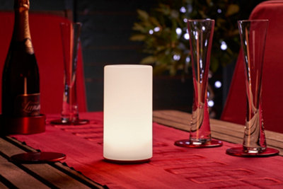 Auraglow Rechargeable Cordless Colour Changing LED Table Lamp - Pillar