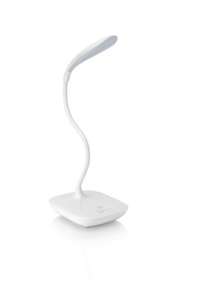 Auraglow Rechargeable Flexi Neck Dimmable LED Desk Touch Lamp