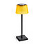 Auraglow Rechargeable LED Table Lamp - CAPRI - Black/Yellow