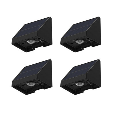 Auraglow Solar, Fence Wall & Post Lights - 4 Pack