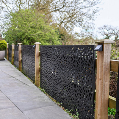 Auraglow Solar, Fence Wall & Post Lights - 4 Pack