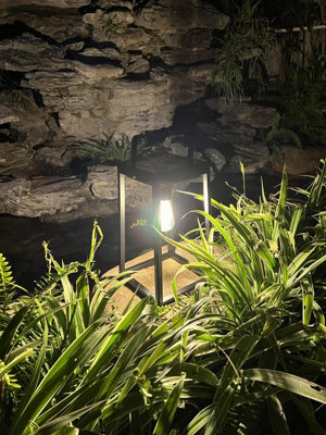 ILOVINIT Solar LED Outdoor Floor Lamp Waterproof, 3 Level Dimmable