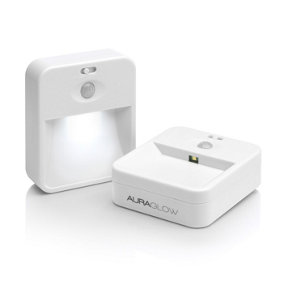Auraglow Wireless PIR Sensor Networked Night Lights - Pair