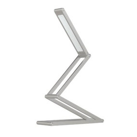 Auraglow Wireless Rechargeable LED Folding Desk Lamp - Silver