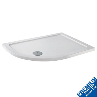 Aurora 1200x900 Offset LH Quadrant Shower Tray Low Profile Premium Anti-Slip FREE Waste