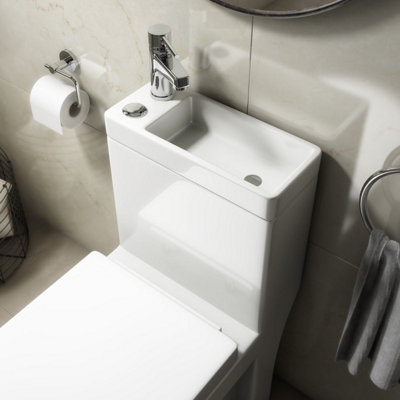 Aurora 2 in 1 Close Coupled Toilet & Basin Combo Combination Unit with Sink on Top