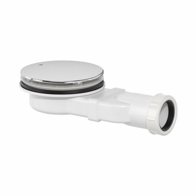 Aurora 90mm Slim Shower Tray Waste Trap Chrome Vented Cover Easy Clean Bathroom