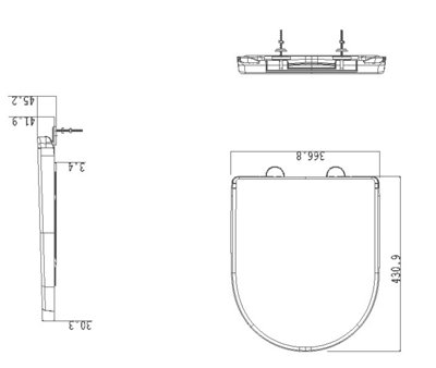 Aurora Back To Wall Toilet BTW WC Modern Compact Pan Soft Close Seat Dual Flush Cistern