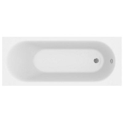 Aurora Bathroom 1500x700mm Single Ended Curved Bath Front End Panel Acrylic White Gloss