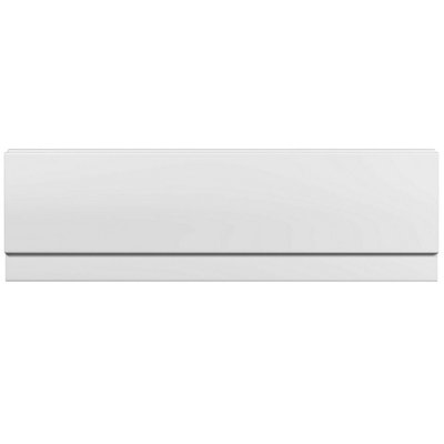 Aurora Bathroom 1700mm Curved Single Ended Straight Bath Tub Front Panel Acrylic White
