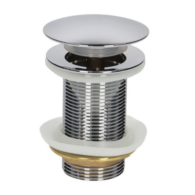Aurora Bathroom Basin Clicker Waste Plug Unslotted 1 1/4