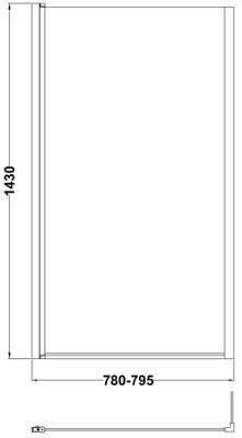 Aurora Bathroom L Shaped Bath Black Shower Screen Right Hand Front Panel White 1700mm