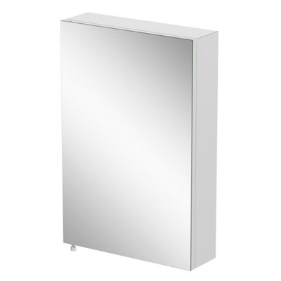 Aurora Bathroom Mirror Cabinet Single Door Cupboard Stainless Steel ...