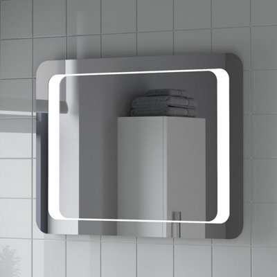 Aurora Bathroom Mirror Wall LED Light Demister Modern Mains Power Infrared IP44 600x800