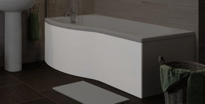 Aurora Bathroom P Shaped Bath Panel Only