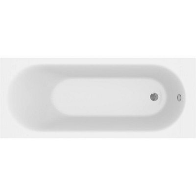 Aurora Bathroom Single Ended 1700x700mm Curved Bath Front Panel Acrylic White Modern