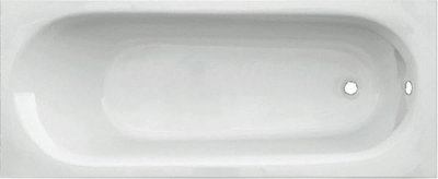 Aurora Bathroom Single Ended 1800x750 Curved Bath Front End Panel Acrylic White Modern