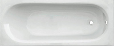 Aurora Bathroom Single Ended 1800x750mm Curved Bath Front Panel Acrylic White Modern
