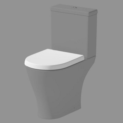 Aurora Bathroom Soft Close White WC Toilet Seat D Shape Spare Replacement