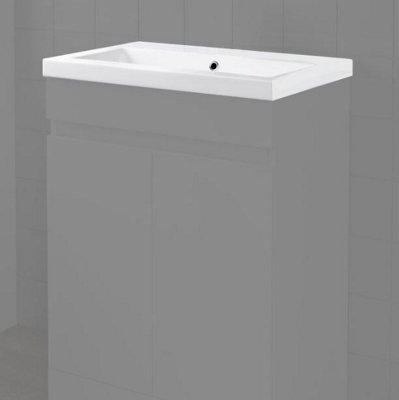 Aurora Bathroom Vanity Basin Sink Only Single Tap Hole White
