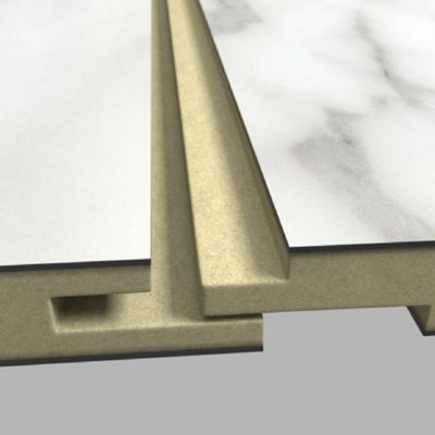 Aurora Calacatta White Marble Gloss Effect Tongue & Groove Waterproof ...