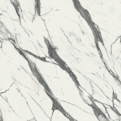 Aurora Carrera White Marble Matt Effect Tongue & Groove Waterproof ...