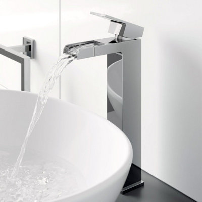 Aurora Ceramic Bathroom Vanity Wash Basin Sink Countertop Single Lever Mixer Tap Bundle
