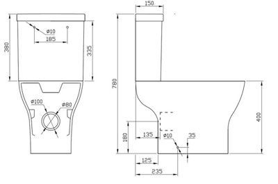 Aurora Bathroom Close Coupled Corner Toilet Space Saving WC Pan Soft Close Seat Cistern