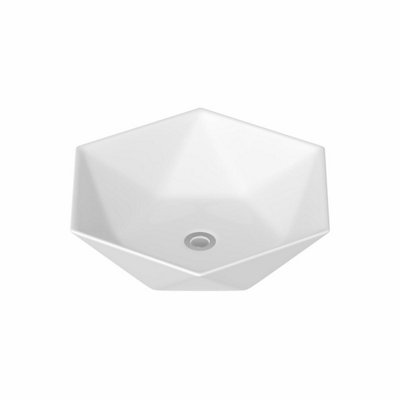 Aurora Countertop Basin Gloss White - 480 x 420mm